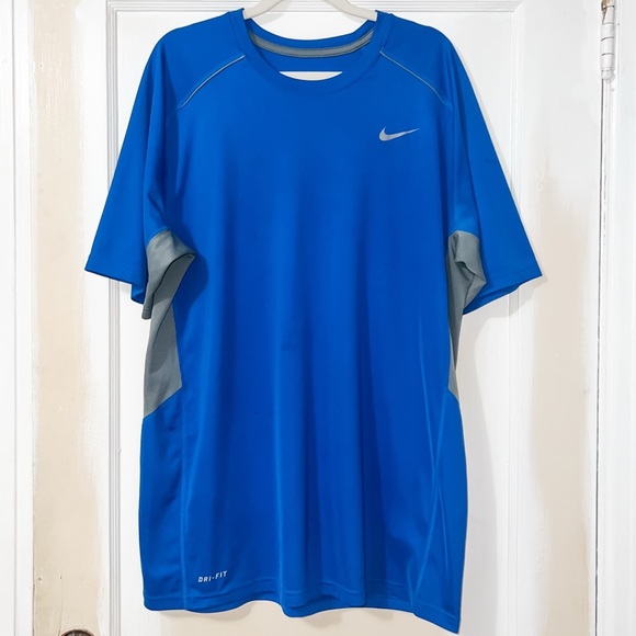 Nike Other - Nike Men’s Dri-FIT Short Sleeve Fitness Top, Royal Blue/Gray | L